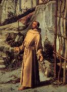 BELLINI, Giovanni Details of St.Francis in the desert painting